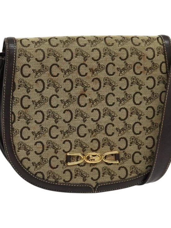 CELINE Handbags - Authentic CELINE C Sulky Shoulder Bag Canvas Beige Gold